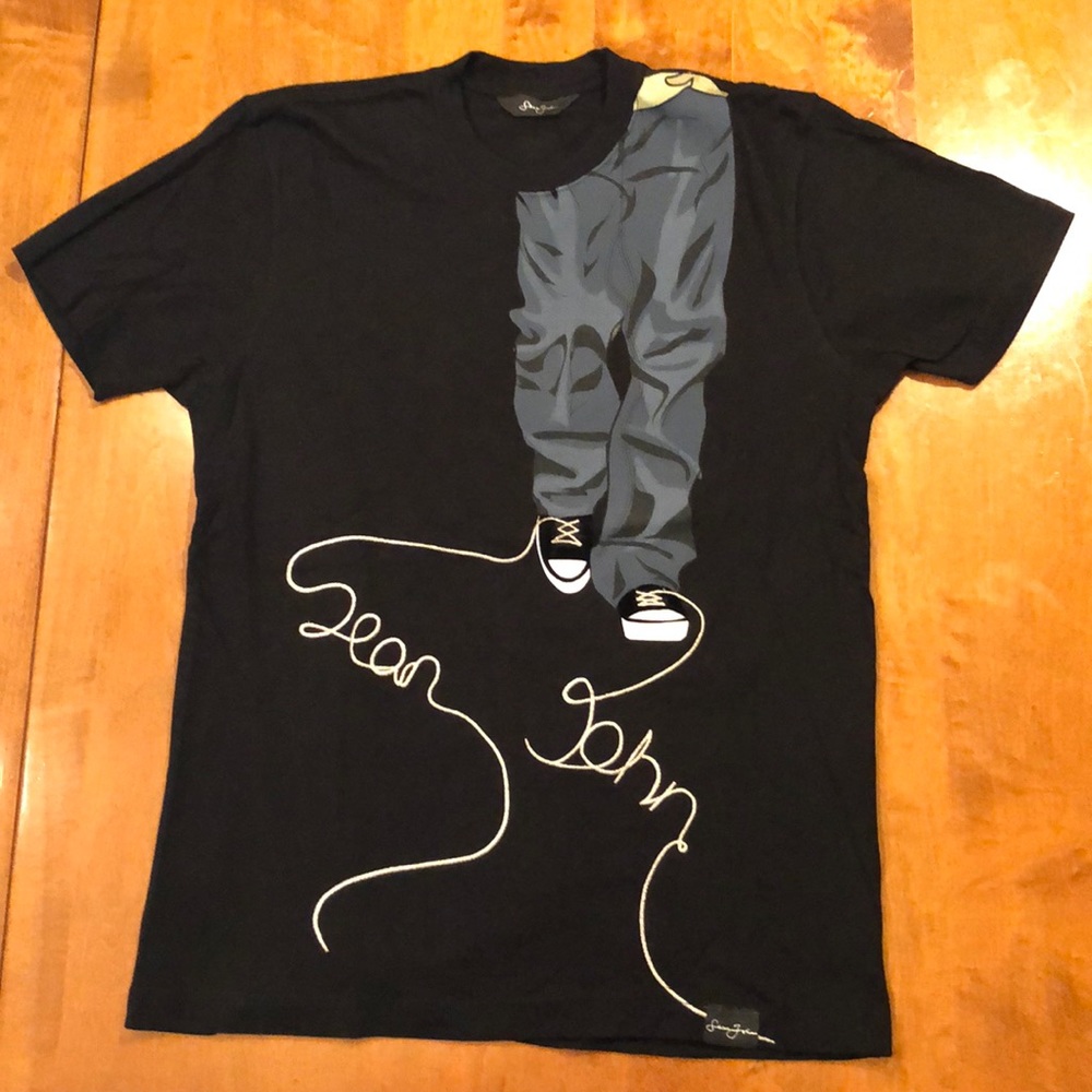 Sean John - Embroidered & Velour T-Shirt - Size S